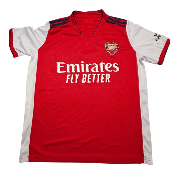 Arsenal Fly Emirates Jersey Victoria Concordia Crescit Adult Small Soccer Shirt - Picture 1 of 8